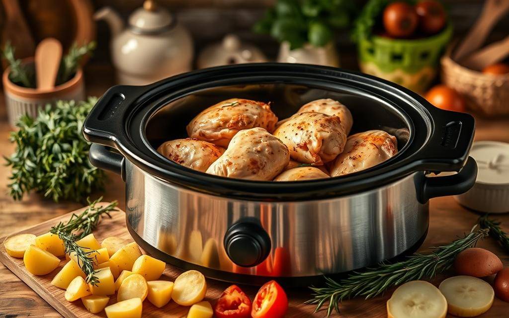 Slow Cooker Chicken and Potatoes