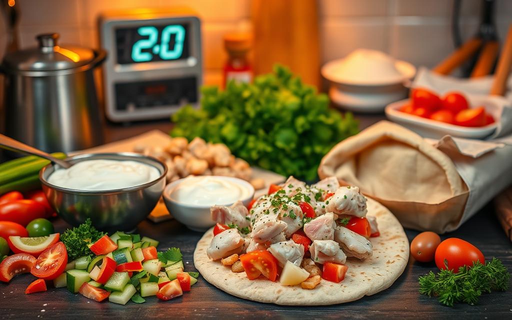 cooking instructions for chicken pita