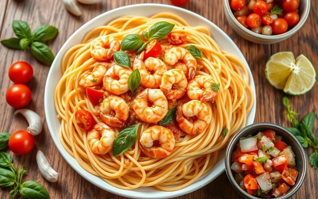 For the Pasta and Shrimp