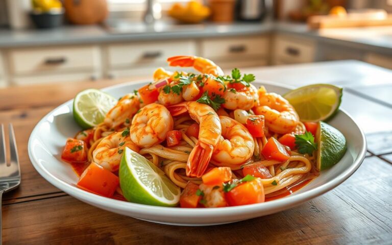 creamy shrimp and pasta recipes with pico de gallo recipe